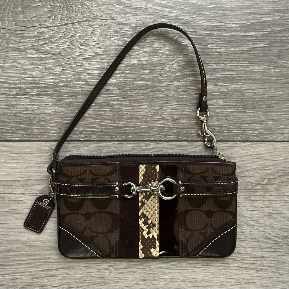 Snakeskin Coach wristlet